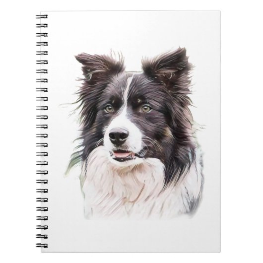 Carnet Animal de chien de Collie Frontière (Devant)