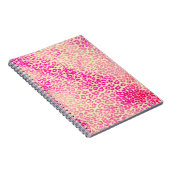 Carnet Animal jaune rose moderne de guépard d'aquarelle (Côté Droit)