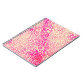 Carnet Animal jaune rose moderne de guépard d'aquarelle (Côté gauche)