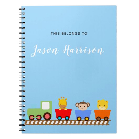 Carnet animal mignon de train (Devant)