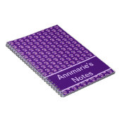 Carnet Animal Paw Silhouette violet rose sur Purple Perso (Côté Droit)