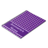 Carnet Animal Paw Silhouette violet rose sur Purple Perso (Côté gauche)