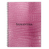 Carnet Animal rose Faux Alligator (Devant)