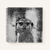 Carnet AnimalArtBW_Meerkat_002 (Devant)