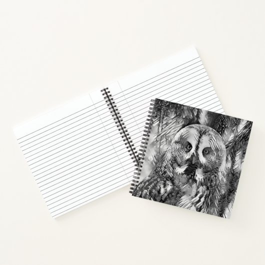 Carnet AnimalArtBW_Owl_001 (Intérieur)