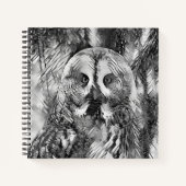 Carnet AnimalArtBW_Owl_001 (Devant)