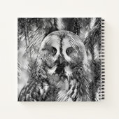 Carnet AnimalArtBW_Owl_001 (Dos)