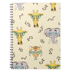 Carnet Animaux africains : motif transparent mignon