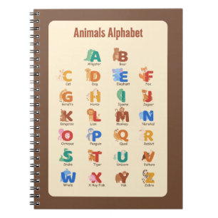 Carnet Animaux Alphabet École Apprentissage