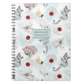 Carnet Animaux australiens Aquarelle mignonne Personnalis (Devant)