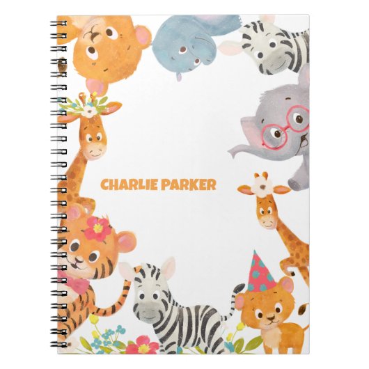 Carnet Animaux de bébé de la jungle (Devant)