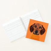 Carnet Animaux de bébés cutest | Chandail orange Dachshun (Intérieur)