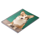 Carnet Animaux de bébés cutest | Corgi sur Turquoise (Côté gauche)