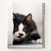 Carnet Animaux de bébés cutest | Kitten noir et blanc (Dos)