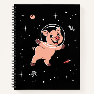 Carnet Animaux De Cochon Dans L'Espace