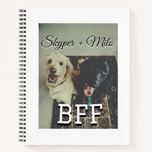 Carnet Animaux de compagnie amis besties ajouter nom anim (Devant)