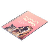 Carnet Animaux de compagnie assis Bain Salon Grooming Foo (Côté gauche)