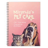 Carnet Animaux de compagnie assis Bain Salon Grooming Foo (Devant)