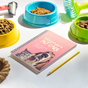 Carnet Animaux de compagnie assis Bain Salon Grooming Foo