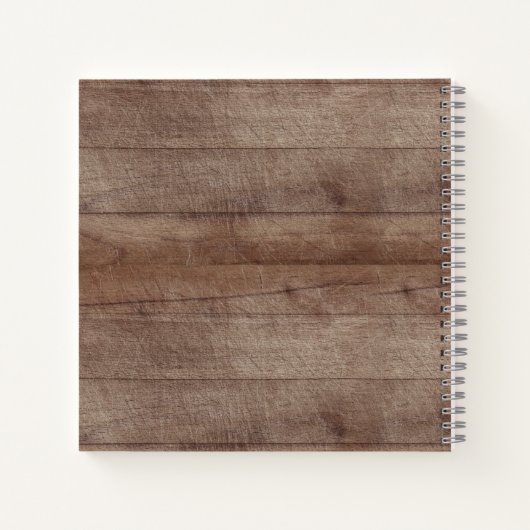 Carnet Animaux de forêt de bois Bébé première année (Dos)