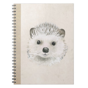 Carnet Animaux de la forêt aquarelle floral spirale simpl