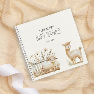 Carnet Animaux de la petite ferme pour la fête de bébé