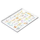Carnet Animaux de l'alphabet ABC Animaux mignons (Côté gauche)