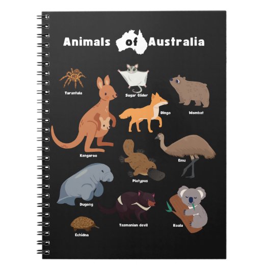 Carnet Animaux de l'Australie faune australienne (Devant)