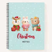 Carnet Animaux de Noël en tenue festive (Devant)