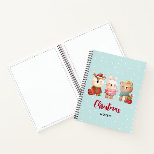 Carnet Animaux de Noël en tenue festive (Intérieur)