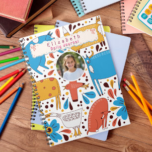 Carnet Animaux dessinés à la main de couleurs mignonnes N