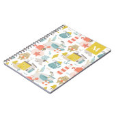 Carnet Animaux nautiques drôles mignons. Monogramme de go (Côté gauche)