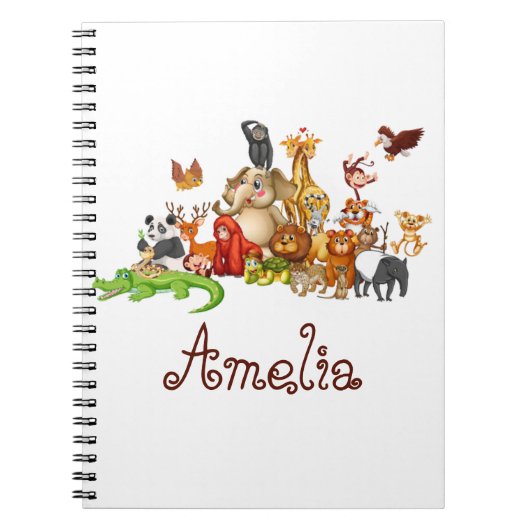 Carnet Animaux pour enfants personnalisés (Devant)