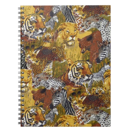 Carnet Animaux sauvages 🦁 🐯 🐻 🦒 (Devant)