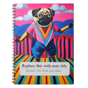 Carnet Animaux Whimsical Personnalisés - Carlin mignon