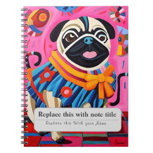 Carnet Animaux Whimsical Personnalisés - Carlin mignon