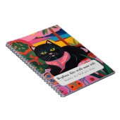 Carnet Animaux Whimsical Personnalisés - Chat Noir Cute (Côté Droit)