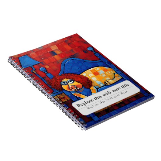 Carnet Animaux Whimsical Personnalisés - Cute Piggy (Côté Droit)