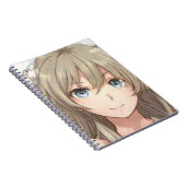 Carnet Anime brune fille aux yeux bleus (Côté Droit)