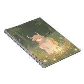 Carnet Anime Ethérée fille avec des cornes dans la prairi (Côté Droit)