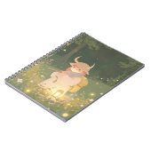 Carnet Anime Ethérée fille avec des cornes dans la prairi (Côté gauche)
