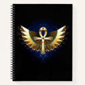 Carnet Ankh or avec ailes (Devant)