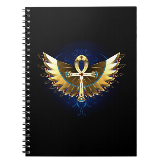 Carnet Ankh or avec ailes (Devant)