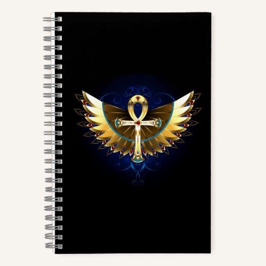 Carnet Ankh or avec ailes (Recto)