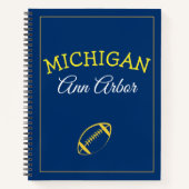 Carnet Ann Arbor Michigan Blue and Maize (Devant)