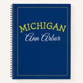 Carnet Ann Arbor Michigan Blue and Maize (Devant)