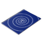 Carnet Anneaux de spirale pour Pi sur bleu marine (Côté gauche)
