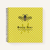 Carnet ANNÉE BUZY Monogramme BEE Yellow À petits pois Stu (Devant)