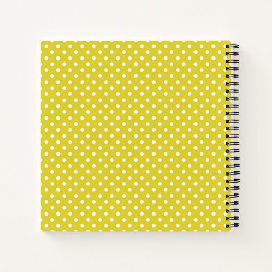 Carnet ANNÉE BUZY Monogramme BEE Yellow À petits pois Stu (Dos)