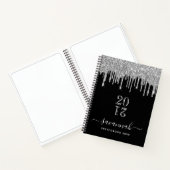 Carnet Année de parties scintillant du monogramme en arge (Intérieur)